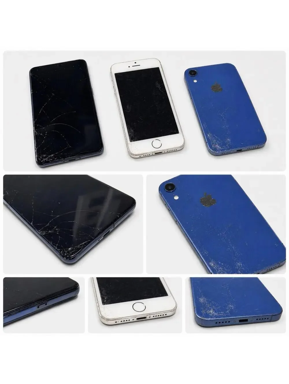 3 Phone Lot 2 iPhones  Samsung Galaxy For Parts Repair AS-IS